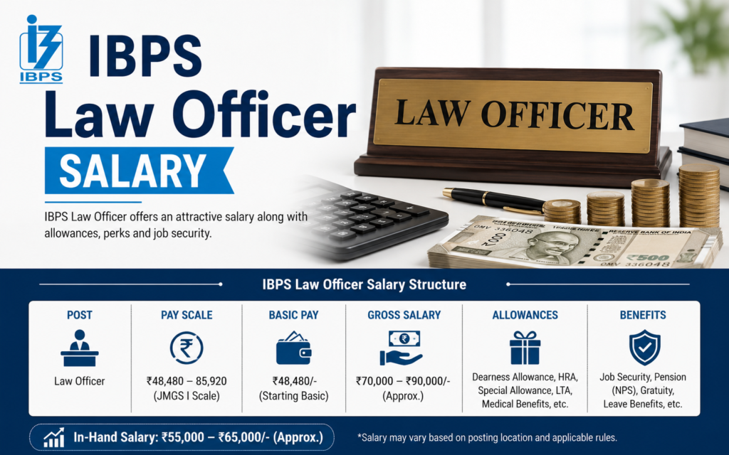 IBPS Law Officer Salary 2026: Full Pay Scale, In-Hand Income & Career Growth Guide ibps law officer salary
