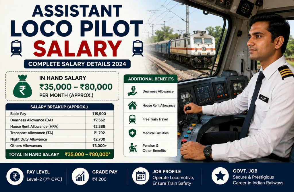 Assistant Loco Pilot Salary : Complete Breakdown, Monthly Income & Career Earnings 2026 Assistant Loco Pilot salary