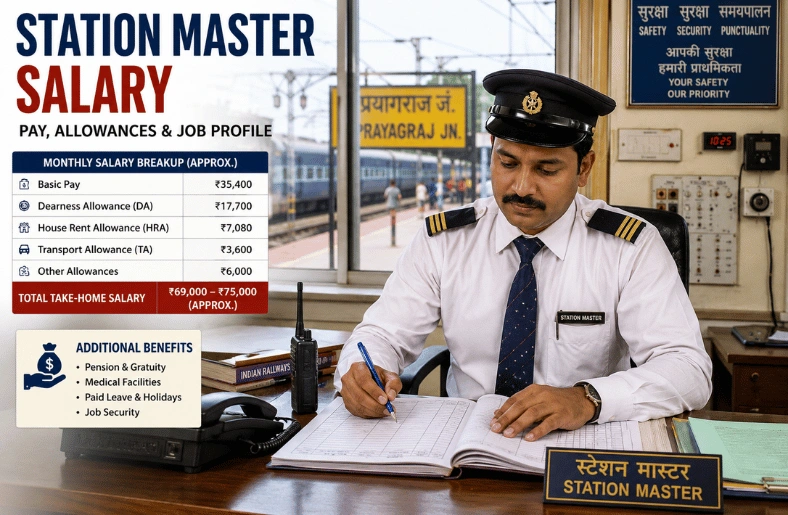 Station Master Salary : Monthly Pay, In-Hand Salary, Allowances & Career Growth 2026 Station Master Salary