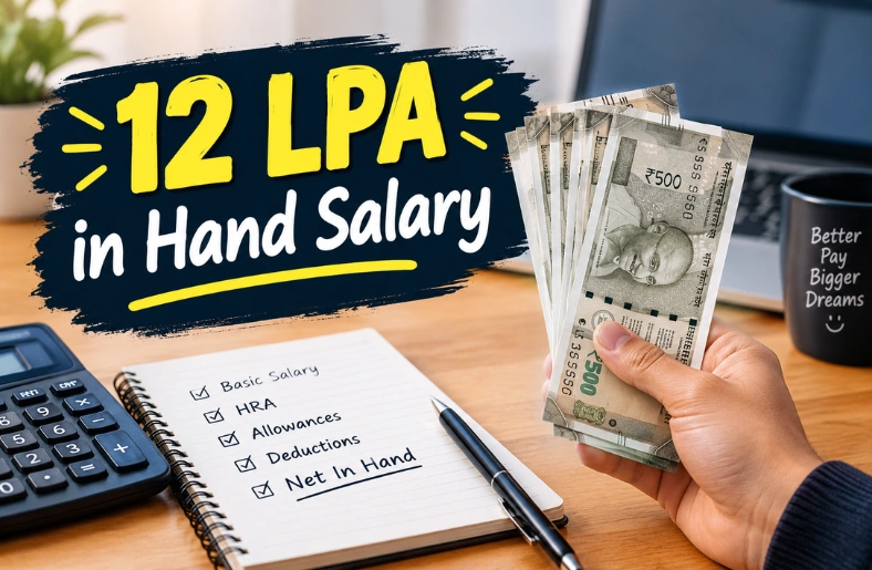 12 LPA In Hand Salary 2026: Monthly Income, Tax Breakdown & Full Guide 12 LPA in hand salary