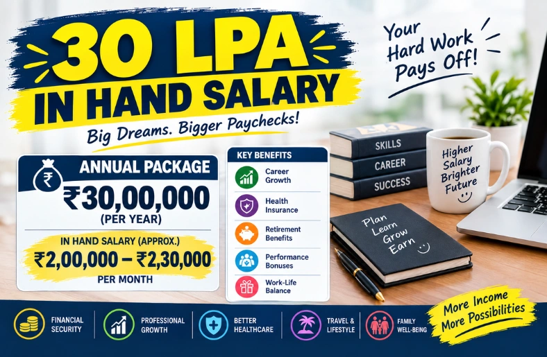 30 LPA In Hand Salary 2026: Exact Monthly Take-Home After Tax & PF 30 LPA in hand salary